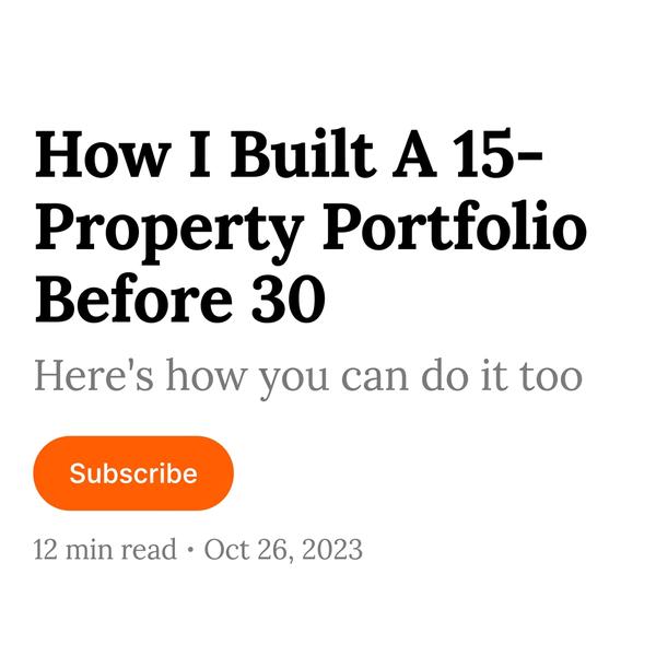 How to buy 100 properties before 30