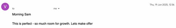 Redacted client email confirming final approval